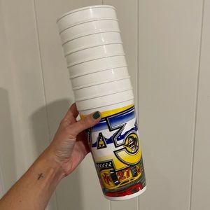 (8) Vintage Plastic Reusable Richard Petty Cups